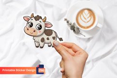 Cute Cow Sticker, Animal Sticker, Farm Animal Sticker Product Image 1
