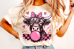 Highland Cow Valentine's Day PNG, Be Mine, Xoxo Png, Love Product Image 1