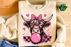 Highland Cow Valentine's Day PNG, Be Mine, Xoxo Png, Love Product Image 4