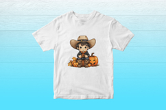 Halloween Cowboys Clipart Bundle | 10 Cute Watercolor Kids Product Image 6