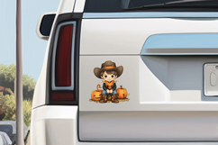 Halloween Cowboys Clipart Bundle | 10 Cute Watercolor Kids Product Image 7