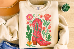 Cowgirl Boots PNG, Country Western PNG, Boho Floral PNG Product Image 4