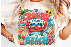 Cute Crab Beach Funny Summer PNG Product Image 4