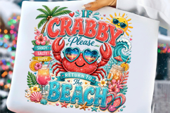 Cute Crab Beach Funny Summer PNG Product Image 6