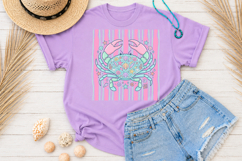 Cute Crab PNG, Seashells Doodle Sublimation Design Product Image 2