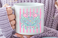Cute Crab PNG, Seashells Doodle Sublimation Design Product Image 4