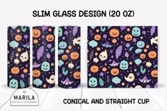 Cute Creepy Halloween Skinny Tumbler sublimation designs #1 Product Image 1