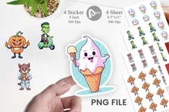 Cute Creepy Characters Sticker Product Image 1