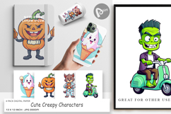 Digital Paper Cute Creepy Characters Product Image 1