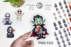 Cute Creepy Characters Sticker Product Image 1