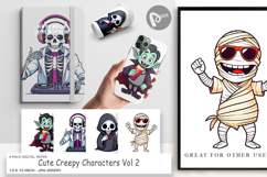 Digital Paper Cute Creepy Characters Product Image 1