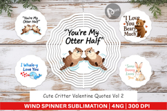 Critter Valentine's Quotes Wind Spinner Product Image 1