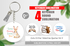 Critter Valentine's Quotes Keychain Product Image 1