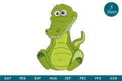 Cute Crocodile-Machine Embroidery Product Image 1