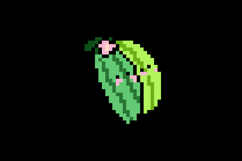 Cute cucumbers character illustration pixel art design Product Image 2