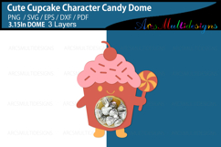 Cupcake character candy dome holder Product Image 3