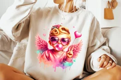 Valentine's Day Cupid PNG, Retro Cupid, Cute Cupid PNG, Love Product Image 3