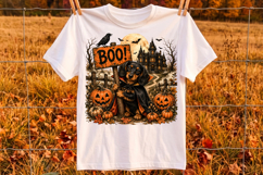 Cute Dachshund Halloween PNG, Boo Dog PNG Product Image 2