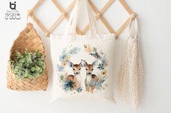 Cute Deer Flower Watercolor Sublimation Clipart Product Image 7