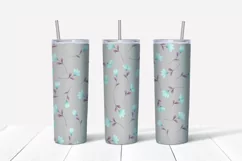 Cute Deer sublimation design Skinny tumbler wrap design 