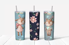 Cute Deer sublimation design Skinny tumbler wrap design 