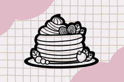 Cute Outline Dessert Clipart PNG set 1 Product Image 4