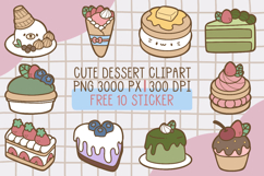 Cute Dessert Clipart png set 10 Product Image 1