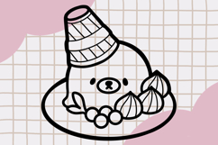 Cute Outline Dessert Clipart PNG set 10 Product Image 4