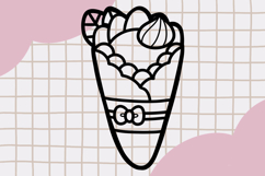Cute Outline Dessert Clipart PNG set 10 Product Image 2