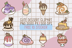 Cute Dessert Clipart PNG set 2 Product Image 1