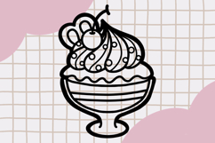 Cute Outline Dessert Clipart PNG set 2 Product Image 3