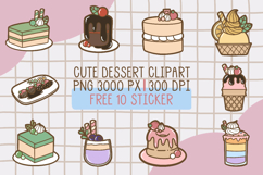 Cute Dessert Clipart png set 3 Product Image 1