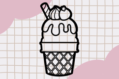 Cute Outline Dessert Clipart PNG set 3 Product Image 4