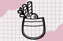 Cute Outline Dessert Clipart PNG set 3 Product Image 3