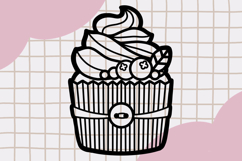 Cute Outline Dessert Clipart PNG set 4 Product Image 3