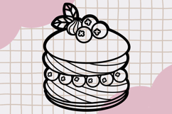 Cute Outline Dessert clipart png set 5 Product Image 4