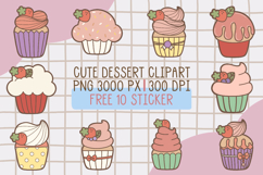 Cute Dessert Clipart png set 6 Product Image 1