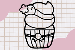 Cute Outline Dessert Clipart png set 6 Product Image 3
