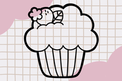 Cute Outline Dessert Clipart png set 6 Product Image 2
