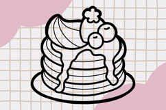 Cute Outline Dessert Clipart PNG set 7 Product Image 3