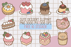 Cute Dessert Clipart PNG set 8 Product Image 1