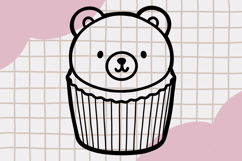 Cute Outline Dessert Clipart PNG set 8 Product Image 4