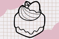 Cute Outline Dessert Clipart PNG set 8 Product Image 2