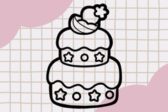 Cute Outline Dessert Clipart png set 9 Product Image 2