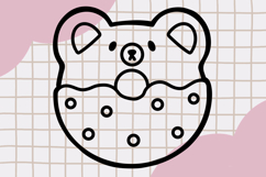 Cute Outline Dessert Clipart png set 9 Product Image 3