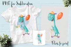 Cute Dino sublimation Design for printing