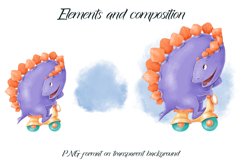 Cute Dino sublimation Design for printing