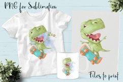 Cute Dino sublimation Design for printing