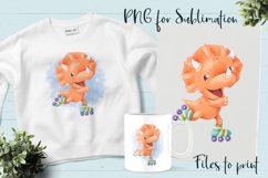 Cute Dino sublimation Design for printing