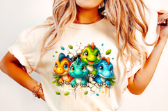 3D Dinosaurs Png Sublimation, Kids Png, Cute Dinosaur T-Rex Product Image 2
